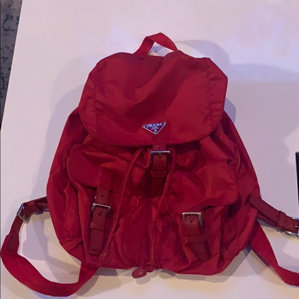 Red Prada backpack